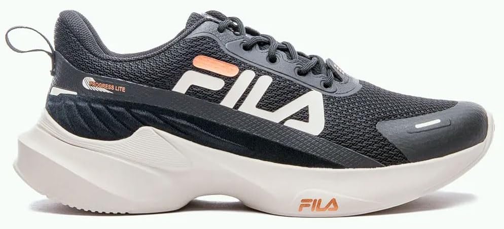 Tenis Fila Progress Lite Feminino,Preto/Bege/Cobre,34